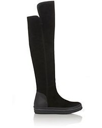 Giuseppe Zanotti Suede Over The Knee Sneaker Boots Colorless S
