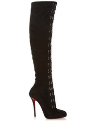 Christian Louboutin Top Croche 120mm Over The Knee Suede Boots