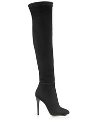 Jimmy Choo Turner Black Suede And Stretch Suede Over The Knee Boots