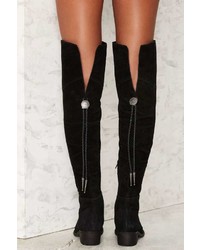 Matisse Understated Leather X Bolo Suede Boot Black