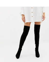ASOS DESIGN Wide Fit Kassidy Heeled Over The Knee Boots Micro