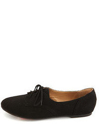 Charlotte Russe Lace Up Low Profile Oxfords