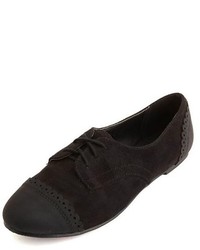 Charlotte Russe Scalloped Brogue Detailed Lace Up Oxfords