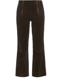 MiH Jeans Mih Jeans Arrow Suede Cropped Trousers