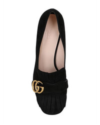Gucci 55mm Marmont Fringed Suede Pumps