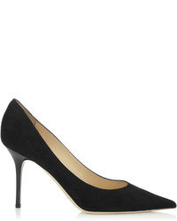 Jimmy Choo Agnes Black Suede Pointy Toe Pumps