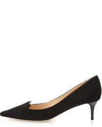 Jimmy Choo Allure Suede Kitten Heel Pump Black