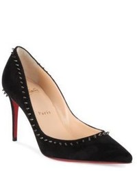 Christian Louboutin Anjalina Spiked Suede Point Toe Pumps