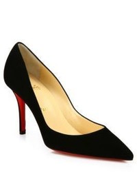 Christian Louboutin Apostrophy Suede Point Toe Pumps