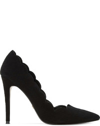 Dune Athena Scalloped Trim Suede Courts