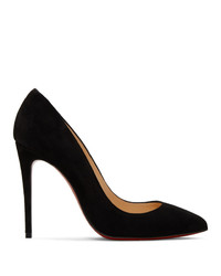 Christian Louboutin Black Suede Pigalle Heels