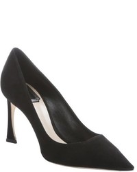 Christian Dior Black Suede Songe Pointed Toe Pumps