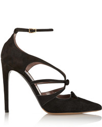 Tabitha Simmons Bow Suede Pumps Black