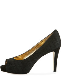 Ron White Brylie Suede Open Toe Pump Onyx