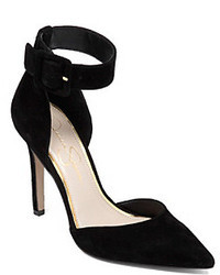 Jessica Simpson Cayna Pointed Toe Pumps With Ankle Strap
