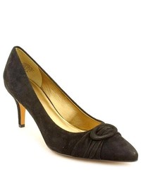Circa Joan & David Atlee Black Suede Pumps Heels Shoes