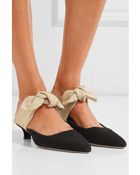 The Row Coco Suede And Moire Pumps