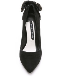 Alice + Olivia Donner Suede Bow Pumps