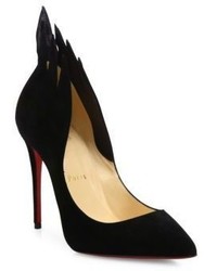 Christian Louboutin Flame Suede Point Toe Pumps