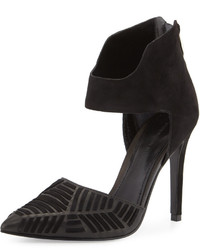 Belle by Sigerson Morrison Galcia Woven Suedeleather Pump Black
