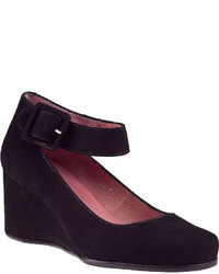 Andre Assous Gritta Wedge Pump Black Suede