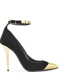 Balmain Leather And Suede Pumps