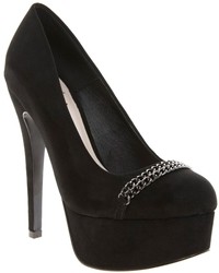Miss KG Gemma Chain Front Platform Court Shoes Black