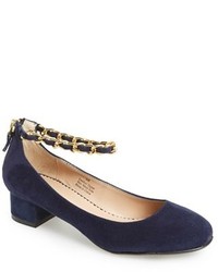 Molly Mod Ankle Strap Suede Pump