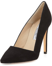 Charles David Passion Suede Classic Point Toe Pump Black