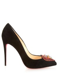 Christian Louboutin Perucora 100mm Suede Pumps