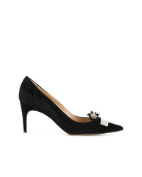 Sergio Rossi Plaque Detail Pointed Toe Pumps