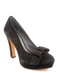 Rosegold Danielle Black Suede Pumps Heels Shoes