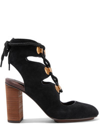 See by Chloe See By Chlo Lace Up Suede Pumps Black