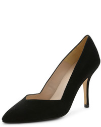 Andre Assous Steph Suede Pointed Toe Pump Black