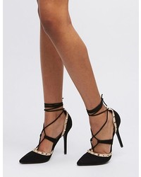 Charlotte Russe Studded Lace Up Dorsay Pumps