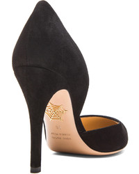 Charlotte Olympia The Lady Is A Vamp Suede Heels