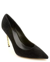 Truth or Dare by Madonna Dakes 91 Black Suede Pumps Heels Shoes