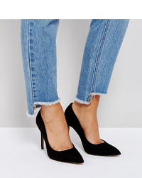 ASOS DESIGN Wide Fit Paris Pointed High Heeled Court Shoes In Black