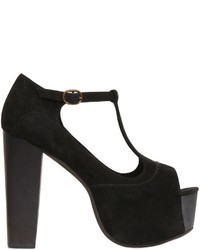 Jeffrey Campbell 120mm Foxy Suede T Strap Sandals