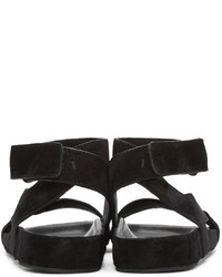 Isabel Marant Black Suede Loatis Easy Chic Sandals