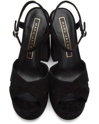 Marc Jacobs Black Suede Lust Platform Sandals