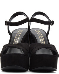 Marc Jacobs Black Suede Lust Platform Sandals