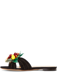Charlotte Olympia Black Tropical Sandals
