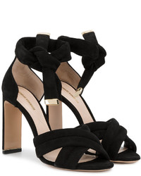 Nicholas Kirkwood Black Ziggy 105 Suede Sandals