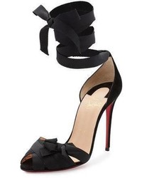 Christian Louboutin Christeriva Lace Up 100mm Red Sole Sandal