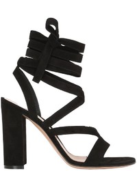Gianvito Rossi 100mm Lace Up Suede Sandals