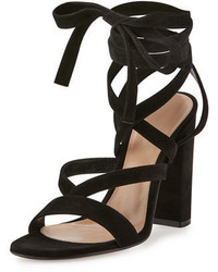 Gianvito Rossi Janis High Suede Lace Up 105mm Sandal