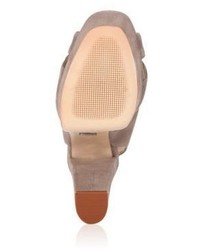 Schutz Jorie Suede Peep Toe Platform Slingback Sandals