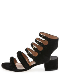 Laurence Dacade Kemo Suede Chain Strappy Sandal Black