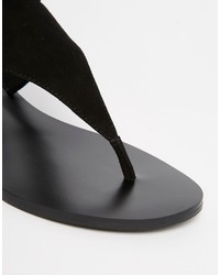 Kendall Kylie Kendall Kylie Faris Black Suede Ghillie Tie Up Flat Sandals